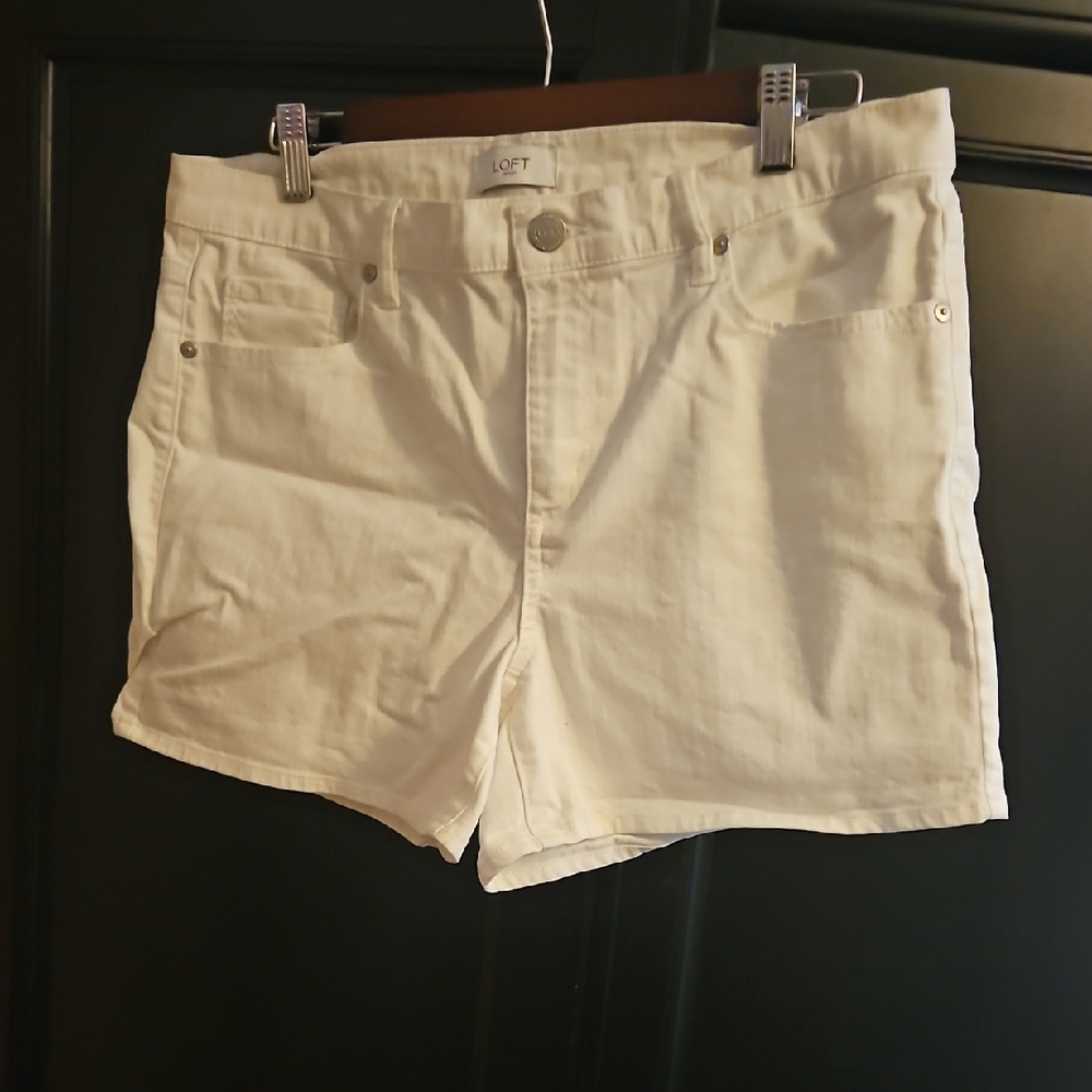 LOFT Women's White Jean Shorts